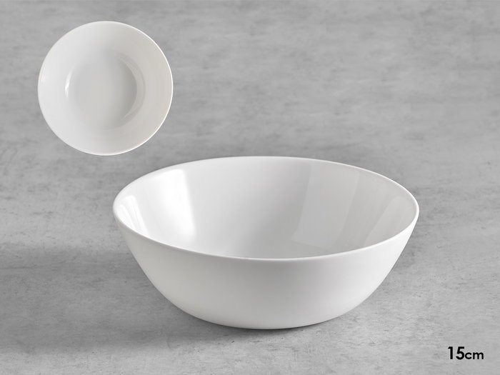 Vivalto Bol Lisse Opal Blanc 15 cm 16x5.2 cm Lavable Micro-ondes (Set de 24) Vivalto Bol Lisse Opal Blanc 15 cm 16x5.2 cm Lavable Micro-ondes (Set de 24)