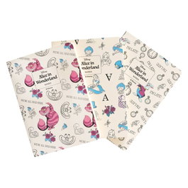ERIK Set de 3 carnets A6 Disney Alice au Pays des Merveilles