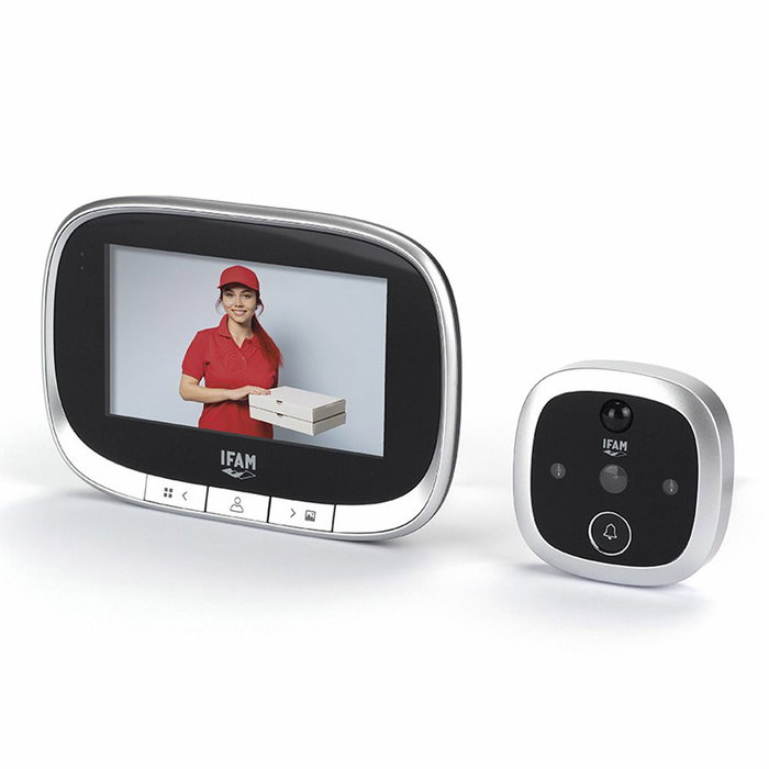 Ifam Sentinel 51-BLK Mirilla Numérique avec Écran LCD 4,3 po TFT, Vision Nocturne, Détecteur de Mouvement, Batterie Lithium, pour Portes 35-120 mm Ifam Sentinel 51-BLK Mirilla Numérique avec Écran LCD 4,3 po TFT, Vision Nocturne, Détecteur de Mouvement, Batterie Lithium, pour Portes 35-120 mm