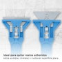 Hantums Rasqueta de plastique avec lame en acier et 2 rechanges