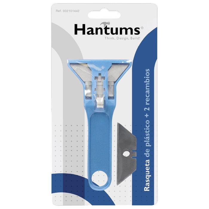 Hantums Rasqueta de plastique avec lame en acier et 2 rechanges Hantums Rasqueta de plastique avec lame en acier et 2 rechanges