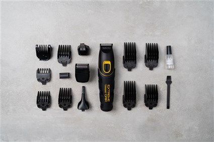 Wahl 09893-0460 Multigroomer avec ou sans câble - Tondeuse nez, oreilles et sourcils avec poignée antidérapante Advanced - 4 têtes et 8 guides
