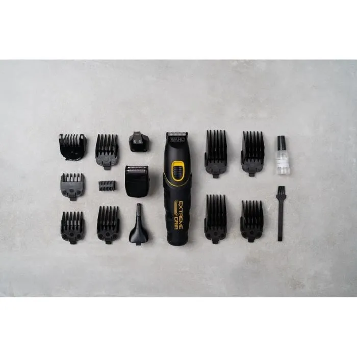 Wahl Tondeuse Barbe & Corps Extreme Grip Advanced Rechargeable USB, Tête Détail & Rasage, Sabots 2-25 mm, Avec Accessoires