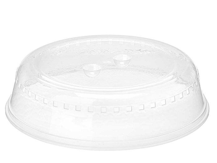 Kinvara Tapa de protection micro-ondes transparente 25 x 6.5 x 25 cm plastique PP (Set de 48)