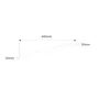 Regleta Panal 7W 44Cm 110Lm/W 220VAC Blanco Frío