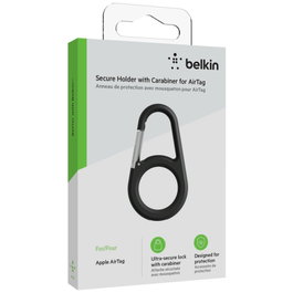 Belkin Support sécurisé avec mousqueton pour Apple AirTag, Noir