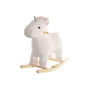 Home ESPRIT Fauteuil à Bascule Blanc Naturel Licorne