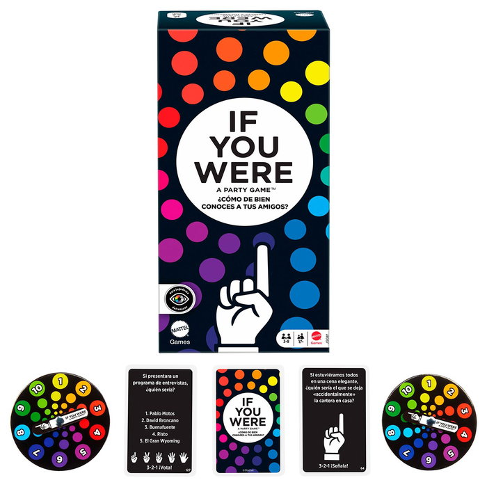 Mattel Games Juego Party - If You Were a Party Game - Version multilingue (anglais, français, allemand, portugais, espagnol) - Jeu d'ambiance pour adultes (+18 ans) Mattel Games Juego Party - If You Were a Party Game - Version multilingue (anglais, français, allemand, portugais, espagnol) - Jeu d'ambiance pour adultes (+18 ans)