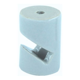 F-Line Sujetacâbles en porcelaine blanc, cylindrique en V, 5 pièces, Ø20 x 30 mm