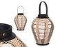 GIFTDECOR Lot de 2 lanternes porte-bougies avec poignée, Beige-Noir