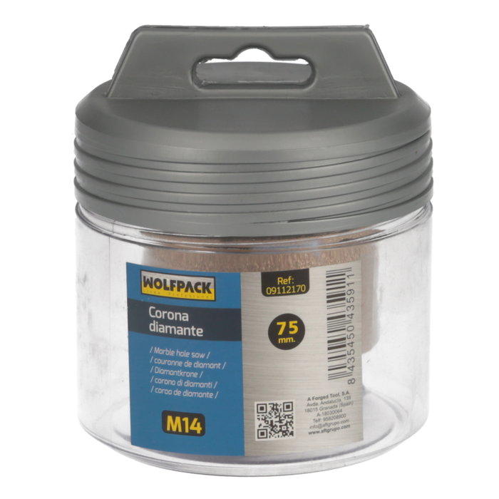 WOLFPACK LINEA PROFESIONAL Couronne Diamante M14 Ø 75 mm. (75 mm)