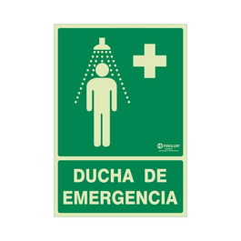 DUVER Signalétique D'Urgence Ducha Emer 923 Plast.297X210 Lum Ducha De Emergencia