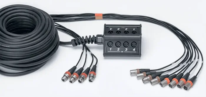 CORDIAL Caja De Escenario XLR 8 Entrées 4 Sorties avec Câble 15 m