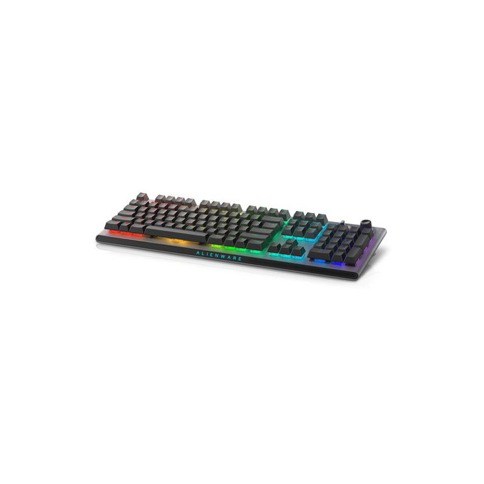 Dell Alienware Tri-Mode Wireless Gaming Keyboard - Clavier Gaming Sans Fil Complet avec Interrupteurs Mécaniques Cherry MX Red, Rétroéclairage RGB, Bluetooth 5.1