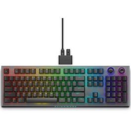 Dell Alienware Tri-Mode Wireless Gaming Keyboard - Clavier Gaming Sans Fil Complet avec Interrupteurs Mécaniques Cherry MX Red, Rétroéclairage RGB, Bluetooth 5.1
