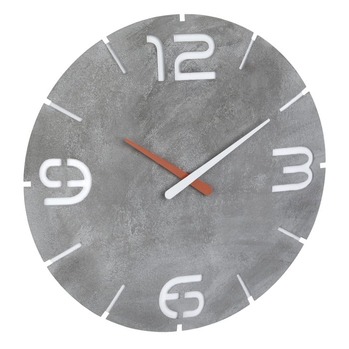 TFA Horloge murale radio CONTOUR aspect béton / blanc TFA Horloge murale radio CONTOUR aspect béton / blanc
