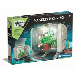 Clementoni - Ma serre high-tech - Kit scientifique botanique - Capteurs pour contrôler luminosité, température et humidité - Jeu éducatif