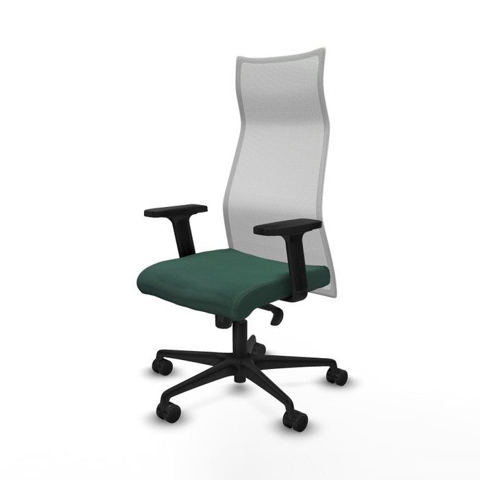 Piqueras y Crespo Chaise de Bureau Albacete, Vert bouteille et Blanc