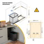 Emuca Recycle Poubelle de recyclage 1x35 litres, Gris anthracite