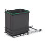 Emuca Recycle Poubelle de recyclage 1x35 litres, Gris anthracite