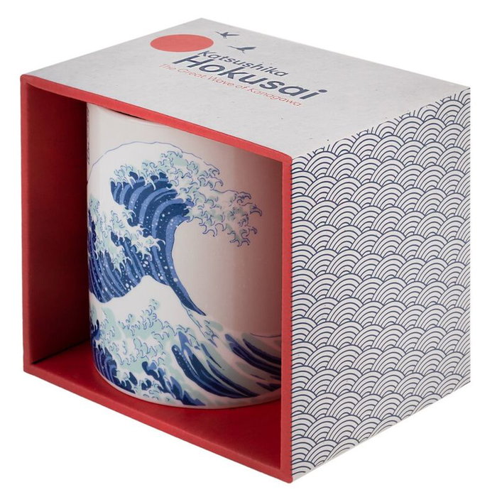 ERIK Tasse décorative La Grande Vague de Kanagawa d'Hokusai en céramique - 350 ml - Lavable au lave-vaisselle et micro-ondes ERIK Tasse décorative La Grande Vague de Kanagawa d'Hokusai en céramique - 350 ml - Lavable au lave-vaisselle et micro-ondes
