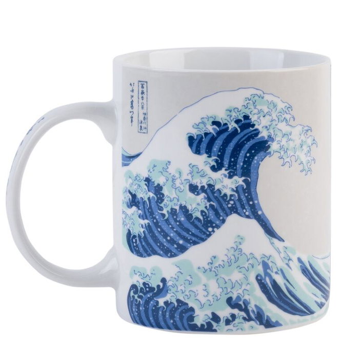 ERIK Tasse décorative La Grande Vague de Kanagawa d'Hokusai en céramique - 350 ml - Lavable au lave-vaisselle et micro-ondes ERIK Tasse décorative La Grande Vague de Kanagawa d'Hokusai en céramique - 350 ml - Lavable au lave-vaisselle et micro-ondes