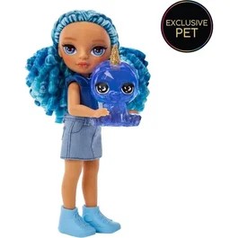 Rainbow High Littles - Poupée de 15 cm avec animal de compagnie, Version Bleue - À partir de 4 ans