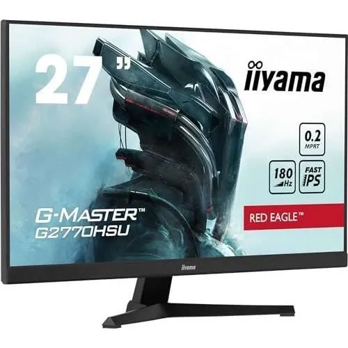 Iiyama G2770HSU-B6 - Moniteur PC Gamer incurvé 27 pouces Full HD (1920x1080), 100 Hz, dalle IPS, temps de réponse 0,8 ms, technologie LED, G-MASTER Red Eagle