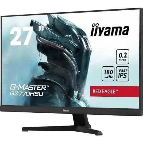 Iiyama G2770HSU-B6 - Moniteur PC Gamer incurvé 27 pouces Full HD (1920x1080), 100 Hz, dalle IPS, temps de réponse 0,8 ms, technologie LED, G-MASTER Red Eagle