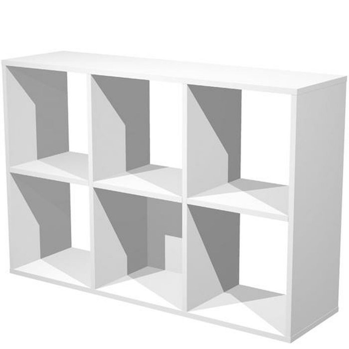Étagère Artexport Home Office 6 compartiments Blanc Mélamine 104,1 x 29,2 x 69,8 cm Étagère Artexport Home Office 6 compartiments Blanc Mélamine 104,1 x 29,2 x 69,8 cm