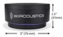 IsoAcoustics Iso-Puck 76 (2 unités) Isolateurs pour moniteurs de studio, enceintes, subwoofers - Capacité 18 kg par unité