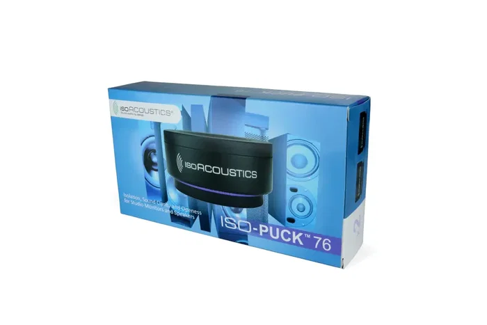 IsoAcoustics Iso-Puck 76 (2 unités) Isolateurs pour moniteurs de studio, enceintes, subwoofers - Capacité 18 kg par unité