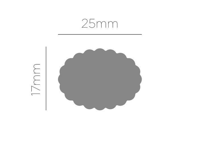Innspiro Perforatrice de formes Eva Foam Punch ovale festonnée 25mm Innspiro Perforatrice de formes Eva Foam Punch ovale festonnée 25mm