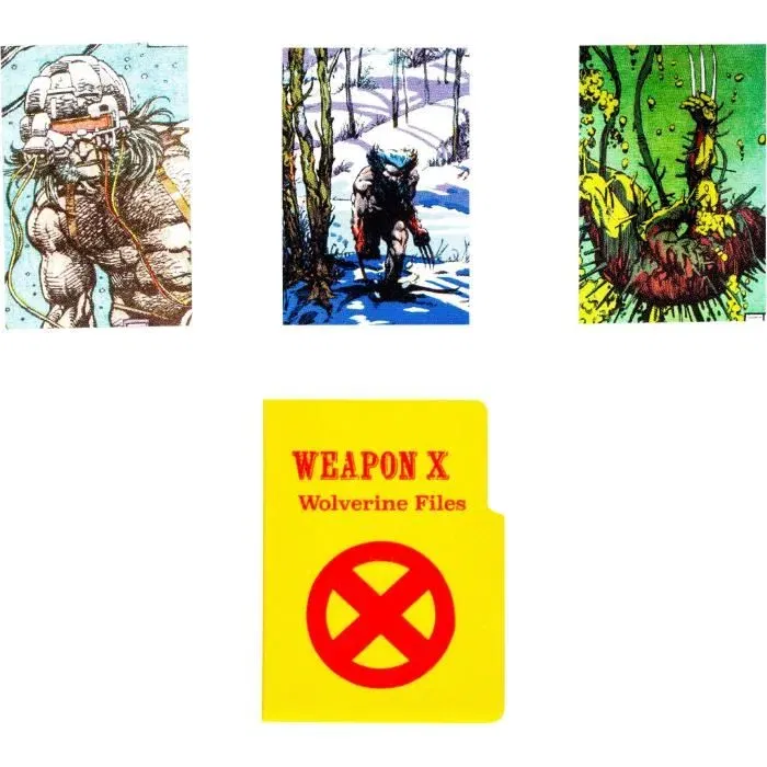 Fandrop STAR WARS Figurine - Wolverine vs Dents-de-Sabre - Vitrine avec scène culte Marvel + mini affiche - 18 cm