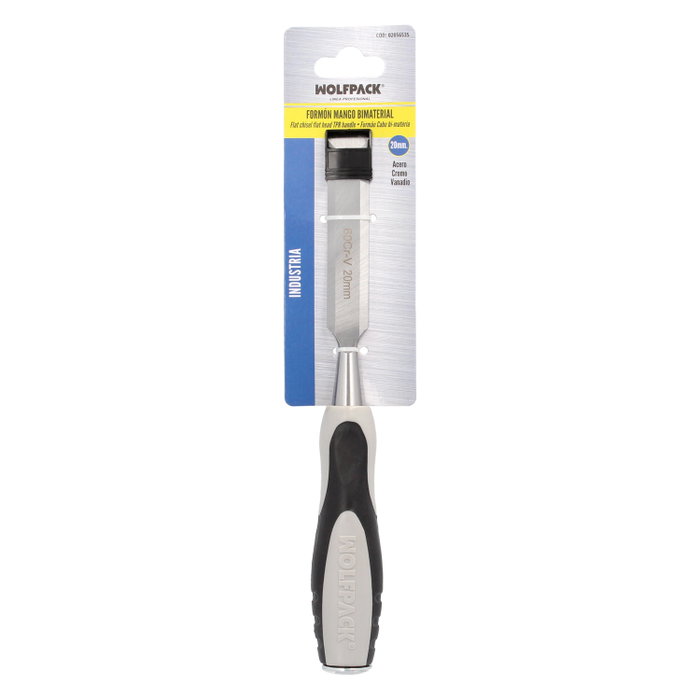 WOLFPACK LINEA PROFESIONAL Ciseau à bois Maurer manche bi-matière 20 mm
