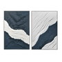 Home ESPRIT Toile Bleu Blanc Moderne 83 x 4 x 123 cm (2 Unités)