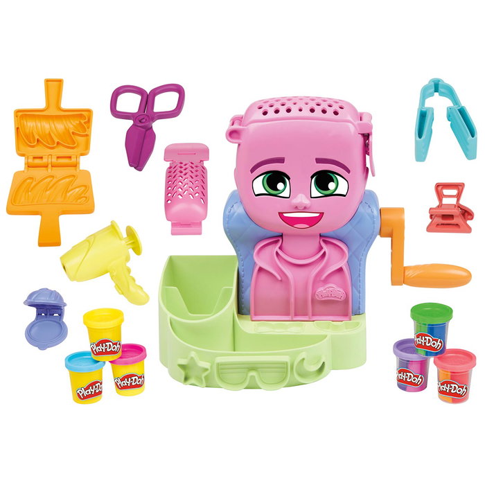 Play-Doh Set de jeu Peluquería Con Estilo F8807 - Salon de coiffure créatif avec pâte à modeler pour enfants +3 ans - Version multilingue Play-Doh Set de jeu Peluquería Con Estilo F8807 - Salon de coiffure créatif avec pâte à modeler pour enfants +3 ans - Version multilingue