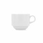 Bidasoa Glacial Tasse en Porcelaine 25 cL - Blanc, Céramique, Finition Brillante, Lot de 6