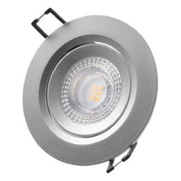 Edm Downlight LED encastrable rond 5W 4000K chrome ø9 cm