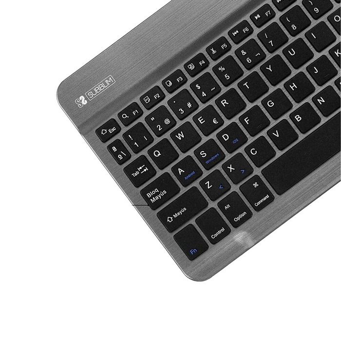 Clavier Bluetooth Subblim SUB-KBT-SM0002 Gris Espagnol Qwerty Clavier Bluetooth Subblim SUB-KBT-SM0002 Gris Espagnol Qwerty