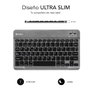 Subblim KBT-SM0002 Clavier sans fil Bluetooth 3.0 QWERTY Espagnol Ultra-fin 6mm Rechargeable pour Tablette Smartphone PC