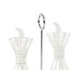 Andrea House Burette à huile et vinaigre 250 ml, en verre avec support métal, 20x10x20cm