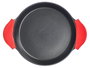 KINVARA Paellera Induction Aluminium 30 cm Noir avec Poignées Rouges