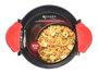 KINVARA Paellera Induction Aluminium 30 cm Noir avec Poignées Rouges