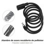 WOLFPACK LINEA PROFESIONAL Câble de vélo en spirale avec clé 8 mm x 150 cm