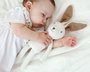 KioKids Peluche en Coton Écologique Lapin aux Longues Pattes Beige - Collection Cotton Friends pour Bébé 2 Mois et Plus