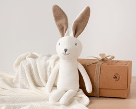 KioKids Peluche Conejito Patilargo Algodón Beige