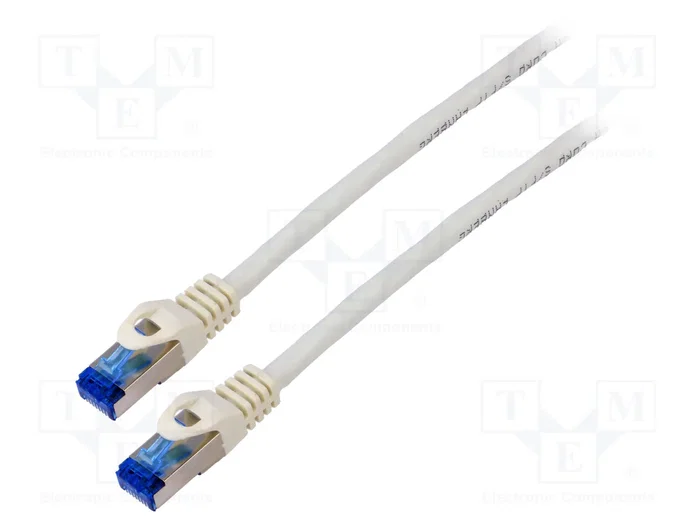 Lanberg Cordon de raccordement Cat 6A S/FTP 0,5 m gris