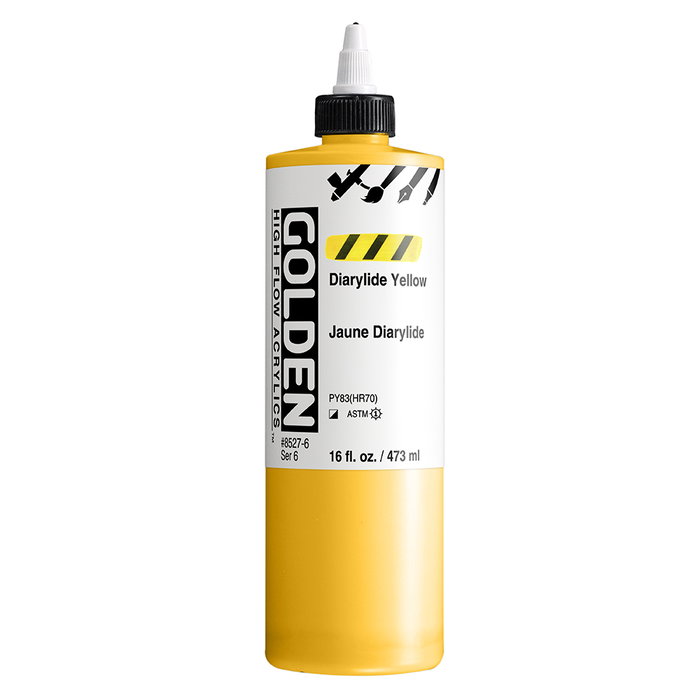 Golden High Flow Couleurs Acryliques Jaune Diarylide 473 ml Golden High Flow Couleurs Acryliques Jaune Diarylide 473 ml