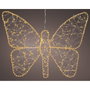 Lumineo Décoration lumineuse Doré Métal Papillon 43 x 58 cm